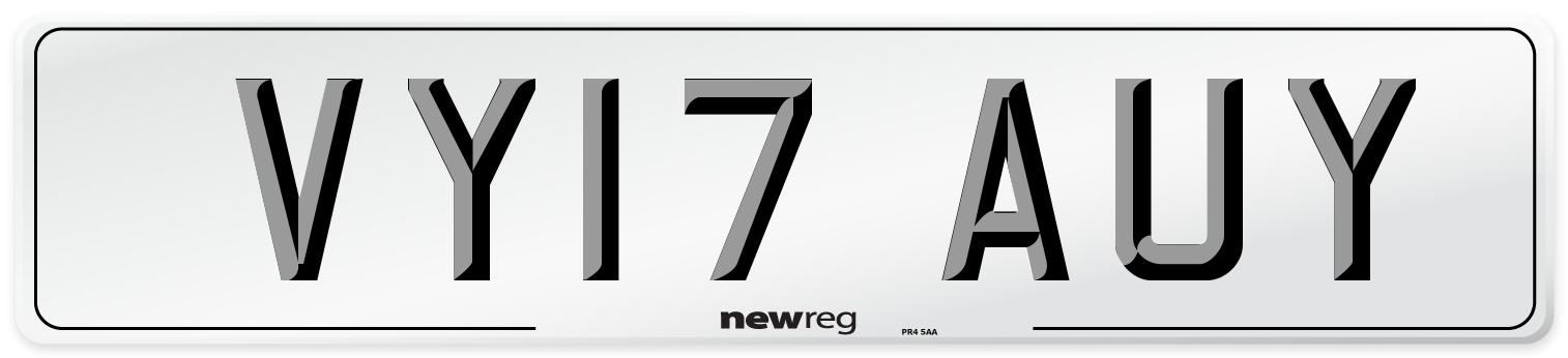 VY17 AUY Number Plate from New Reg